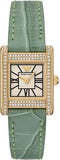 Emporio Armani Classic White Dial Green Leather Strap Watch for Women - AR11661 Authentic Buy Shop Now