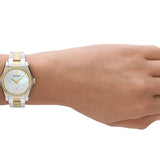 Emporio Armani Federica Mother of Pearl Dial Two Tone Steel Strap Watch for Women - AR11559 Authentic Buy Shop Now