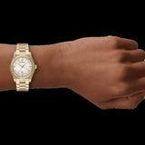 Emporio Armani Federica Mother of Pearl White Dial Gold Steel Strap Watch for Women - AR11657 Authentic Buy Shop Now