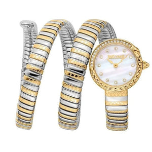 Just Cavalli Enchanting Mother of Pearl Dial Two Tone Steel Strap Watch for Women - JC1L302M0055 Authentic Buy Shop Now