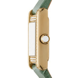 Emporio Armani Classic White Dial Green Leather Strap Watch for Women - AR11661 Authentic Buy Shop Now