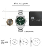 Emporio Armani Frederico Analog Green Dial Silver Steel Strap Watch for Men - AR11621 Authentic Buy Shop Now