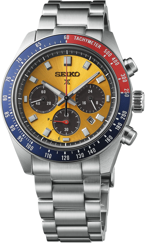 Seiko Prospex Solar Chronograph 1969 Re-interpretation Orange Dial Silver Steel Strap Watch for Men - SSC947 Authentic Buy Shop Now