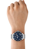 Emporio Armani World Explorer Chronograph Blue Dial Silver Steel Strap Watch for Men - AR11681 Authentic Buy Shop Now