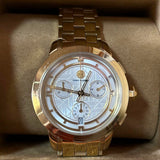 Tory Burch Classic Chronograph White Dial Gold Steel Strap Watch for Women - TBW1032 Authentic Buy Shop Now