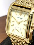 Tory Burch Eleanor White Dial Gold Steel Strap Watch for Women - TBW1060 Authentic Buy Shop Now