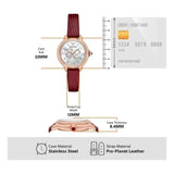 Emporio Armani Mia Mother of Pearl Dial Red Leather Strap Watch for Women - AR11646 Authentic Buy Shop Now