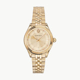 Versace Virtus Quartz Gold Dial Gold Steel Strap Watch for Women - VEHU00720 Authentic Buy Shop Now