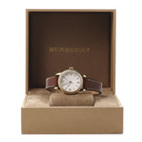 Burberry The Utilitarian White Dial Brown Leather Strap Watch for Women - BU7865 Authentic Buy Shop Now