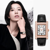 Emporio Armani Genni Silver Dial Black Leather Strap Watch for Women - AR11624 Authentic Buy Shop Now