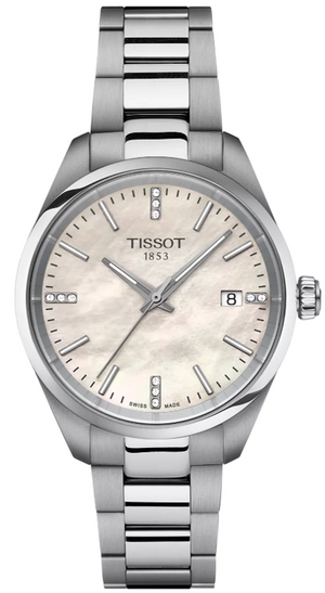 Tissot PR 100 Diamonds Mother of Pearl Dial Silver Steel Strap Watch for Women - T150.210.11.116.00 Authentic Buy Shop Now