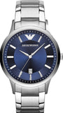 Emporio Armani Renato Blue Dial Silver Steel Strap Watch for Men - AR11180 Authentic Buy Shop Now
