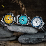Citizen Mechanical Automatic Yellow Dial Silver Steel Strap Watch for Men - NJ0170-83Z Authentic Buy Shop Now