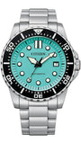 Citizen Mechanical Automatic Turquoise Dial Silver Steel Strap Watch for Men - NJ0170-83X Authentic Buy Shop Now