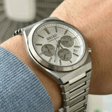 Seiko Conceptual Chronograph White Dial Silver Steel Strap Watch for Men - SSB451P1 Authentic Buy Shop Now