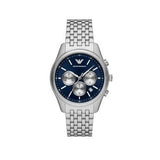 Emporio Armani Antonio Chronograph Blue Dial Silver Steel Strap Watch for Men - AR11582 Authentic Buy Shop Now