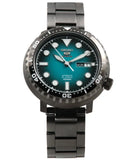 Seiko 5 Sports Automatic Turquoise Dial Grey Steel Strap Watch for Men - SRPC65J1 Authentic Buy Shop Now