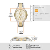 Emporio Armani Elegant Chronograph Cream Dial Two Tone Steel Strap Watch for Men - AR11605 Authentic Buy Shop Now
