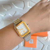 Tory Burch Robinson White Dial Two Tone Steel Strap Watch for Women - TBW1501 Authentic Buy Shop Now