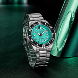 Citizen Mechanical Automatic Turquoise Dial Silver Steel Strap Watch for Men - NJ0170-83X Authentic Buy Shop Now