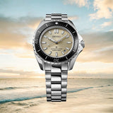 Seiko Prospex Polygonal Divers Automatic Pearl White Dial Silver Steel Strap Watch for Men - SPB481J1 Authentic Buy Shop Now