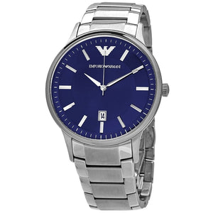 Emporio Armani Renato Blue Dial Silver Steel Strap Watch for Men - AR11180 Authentic Buy Shop Now