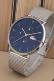 Lacoste Moon Multifunction Blue Dial Silver Mesh Strap Watch for Men - 2011024 Authentic Buy Shop Now