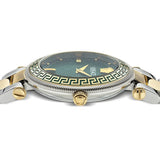 Versace Reve Analog Green Dial Two Tone Steel Strap Watch for Women - VE8B00524 Authentic Buy Shop Now
