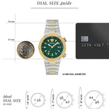 Versace Greca Logo Diver Quartz Green Dial Two Tone Steel Strap Watch for Men - VE8G00524 Authentic Buy Shop Now