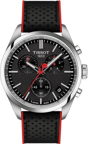 Tissot PR 100 Vuelta Chronograph Black Dial Silver Steel Strap Watch for Men - T150.417.11.051.01 Authentic Buy Shop Now