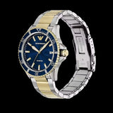 Emporio Armani World Explorer Blue Dial Two Tone Steel Strap Watch for Men - AR11682 Authentic Buy Shop Now