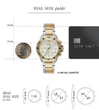 Emporio Armani World Explorer Chronograph Cream Dial Two Tone Steel Strap Watch for Men - AR11606 Authentic Buy Shop Now