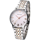 Emporio Armani Gianni Silver Dial Two Tone Steel Strap Watch for Women - AR1603 Authentic Buy Shop Now