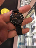 Emporio Armani Kappa Black Dial Black Mesh Strap Watch for Women - AR11252 Authentic Buy Shop Now