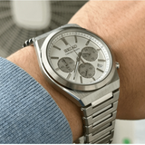 Seiko Conceptual Chronograph White Dial Silver Steel Strap Watch for Men - SSB451P1 Authentic Buy Shop Now