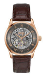 Hugo Boss Principle Skeleton Grey Dial Brown Leather Strap Watch for Men - 1514253 Authentic Buy Shop Now