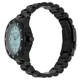 Emporio Armani Sea Explorer Turquoise Blue Dial Black Steel Strap Watch for Men - AR60084 Authentic Buy Shop Now