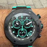 Tissot T Race Chronograph Black Dial Green Rubber Strap Watch for Men - T141.417.37.051.01 Authentic Buy Shop Now