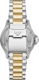 Emporio Armani Sea Explorer Black Dial Two Tone Steel Strap Watch for Men - AR60089 Authentic Buy Shop Now