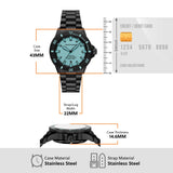 Emporio Armani Sea Explorer Turquoise Blue Dial Black Steel Strap Watch for Men - AR60084 Authentic Buy Shop Now