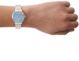 Emporio Armani Three Hand Blue Dial Two Tone Steel Strap Watch for Women - AR11597 Authentic Buy Shop Now