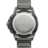 Versace Icon Active Chronograph Black Dial Grey Silicone Strap Watch for Men - VEZ701022 Authentic Buy Shop Now