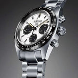Seiko Prospex Speedtimer Solar Chronograph White Dial Silver Steel Strap Watch for Men - SSC813 Authentic Buy Shop Now