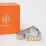 Tory Burch Collins White Dial Two Tone Steel Strap Watch for Women - TBW1306 Authentic Buy Shop Now