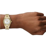 Emporio Armani Federica Mother of Pearl White Dial Gold Steel Strap Watch for Women - AR11657 Authentic Buy Shop Now