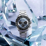 Seiko Prospex Speedtimer 41.4 Solar Chronograph Blue Dial Silver Steel Strap Watch for Men - SSC935 Authentic Buy Shop Now