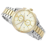 Emporio Armani Elegant Chronograph Cream Dial Two Tone Steel Strap Watch for Men - AR11605 Authentic Buy Shop Now