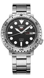 Seiko 5 Sports Automatic Black Dial Silver Steel Strap Watch for Men - SRPC61J1 Authentic Buy Shop Now