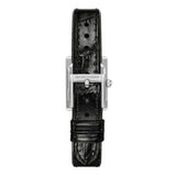 Emporio Armani Classic Crystals Silver Dial Black Leather Strap Watch for Women - AR11660 Authentic Buy Shop Now