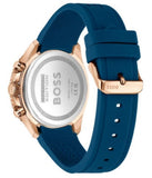Hugo Boss Runner Chronograph Blue Dial Blue Silicone Strap Watch for Men - 1514169 Authentic Buy Shop Now
